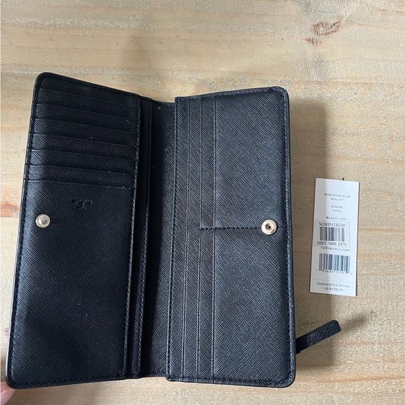 Tory Burch Robinson Slim Wallet Black - Picture 3 of 5